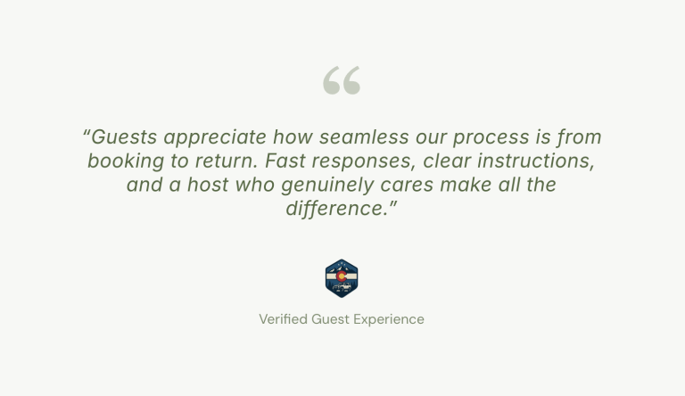 Verified guest review describing a seamless rental experience and fast, clear communication with Colorado Cool Cars.